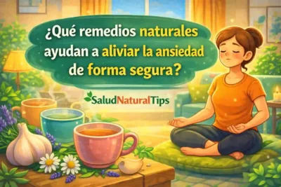 ¿Qué remedios naturales ayudan a aliviar la ansiedad de forma segura?